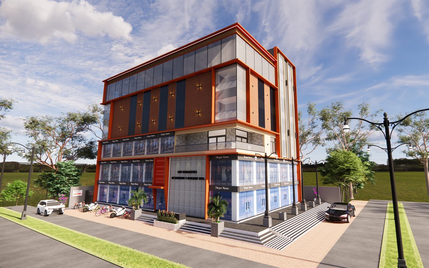 Exterior concept, Building 1, image 1 of 13