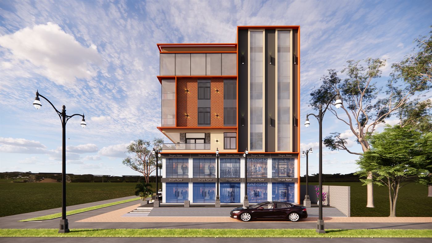 Exterior concept, Building 1, image 4 of 13