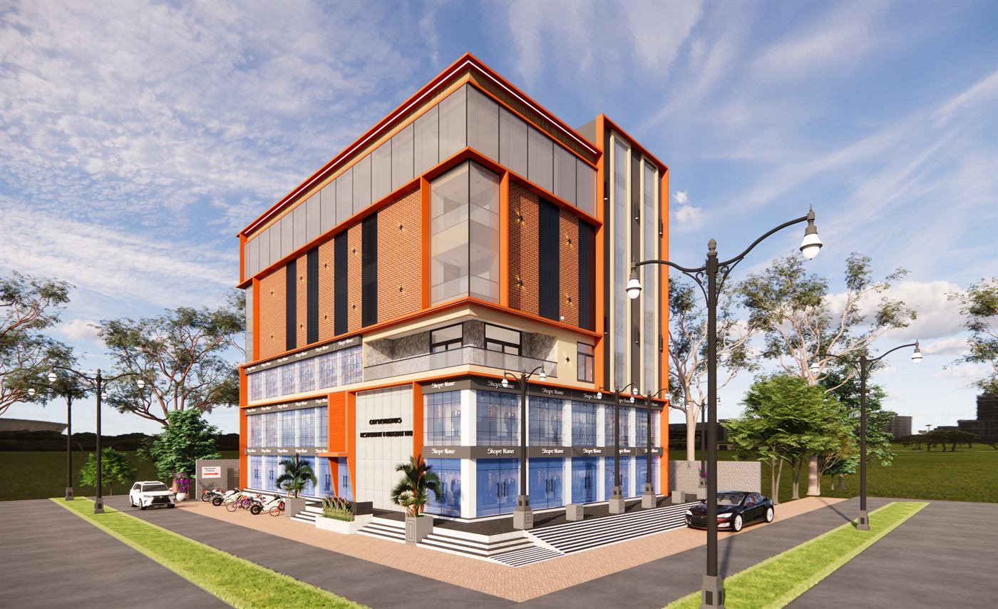 Exterior concept, Building 1, image 6 of 13